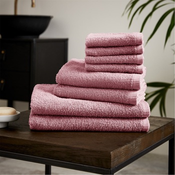 Image 1 of Catherine Lansfield Хавлиена кърпа Catherine Lansfield Quick Dry Cotton 8 Piece Towel Set - Pink