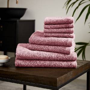 Catherine Lansfield Хавлиена кърпа Catherine Lansfield Quick Dry Cotton 8 Piece Towel Set - Pink