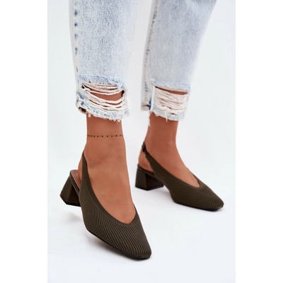 Marcelle materiálové sandály u tmavě zelené