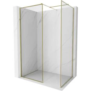 Mexen Kioto-XF душ кабина Walk-in с рамка 150 x 110 cm, прозрачно 10 mm, златна - 800-150-202-04-50-110-XF (800-150-202-04-50-110-XF)