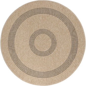 Ayyildiz Черно-бежов кръгъл външен килим ø 160 cm Comilla - Ayyildiz Carpets (COMILLA1601600886BLACK)