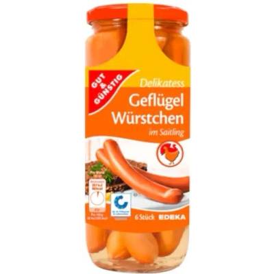 G&G drůbeží párky ve sklenici 6 ks, 530 g