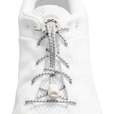 LOCK LACES Шнурове за обувки, бели (LL5001_1)