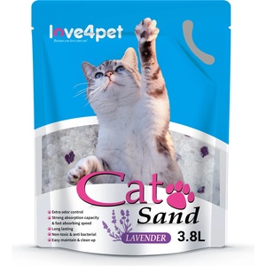 Cat Sand Котешка пясъчна лавандула силиконова котешка тоалетна 3, 8 л