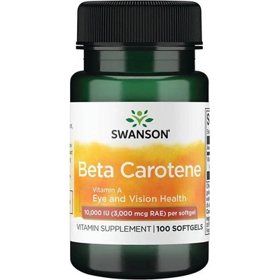 Swanson Beta Karoten Vitamín A 10000 iu 100 kapslí