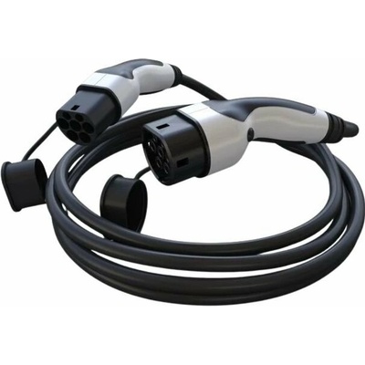 EcoVolter nabíjecí kabel pro elektromobily Typ2 11kW 3x16A 5m bílá koncovka s Tesla tlačítkem 3x16A 5m Tesla bílá