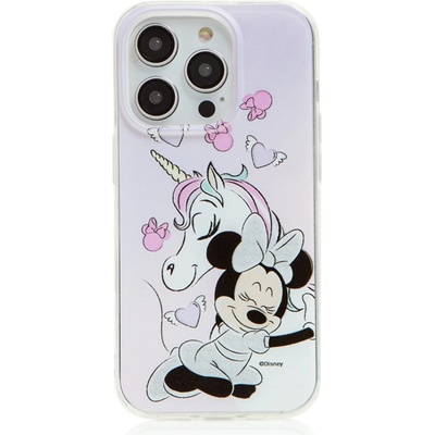 Pouzdro AppleMix DISNEY Apple iPhone 14 Pro - myška Minnie - Minnie a jednorožec - gumové