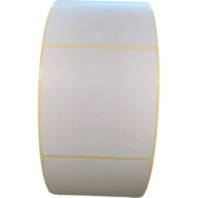 Papierová Etiketa 80 mm x 80 mm, Matný papier, Biela, Dutinka 76 mm, 2500 ks/kotúč, Permanentné lepidlo, Priemer kotúča 199 mm