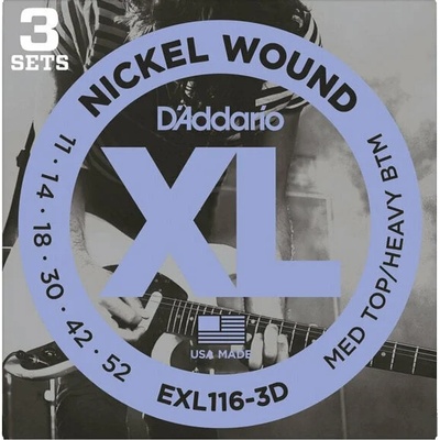 D'Addario EXL116-3D Струни за електрическа китара (EXL116-3D)