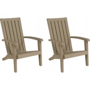 vidaXL Zahradní židle Adirondack 2 ks světle hnědé polypropylen