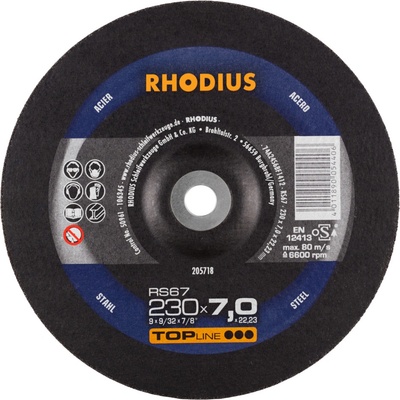 RHODIUS Brusný kotouč RS67 230 x 7,0 x 22,23 TOPline 205718