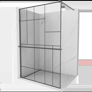 Mexen Kioto+ душ параван с рафт Walk-in 100 x 200 см, черен модел, матиран gun gray - 800-100-121-66-78 (800-100-121-66-78)