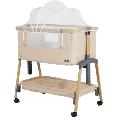 Cangaroo Бебешка кошара с подвижна преграда Cangaroo - Amo, бежова (111360)