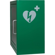 Arky Nástěnná skříňka na AED s alarmem 38x38x20 cm Zelená se znakem AED na boku