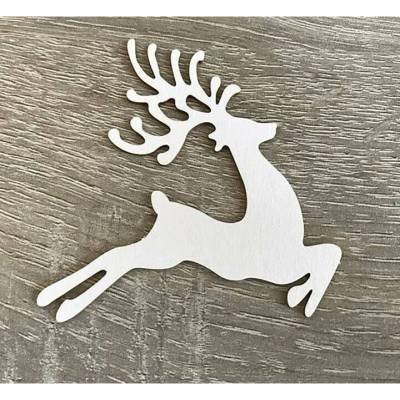 ARTMiE® Drevený ozdobný výrez jelenček - ornament - 1 ks
