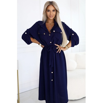 numoco basic 531-6 Рокля тип риза в тъмносиньоnmc-2611 - Сив, размер uni