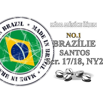 Coffeedream Káva Brazílie Santos NY2 hrubé mletí frenchpress filtrovaná káva A02 0,5 kg