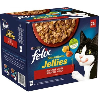 Felix cat Sensations Jellies v želé 24 x 85 g