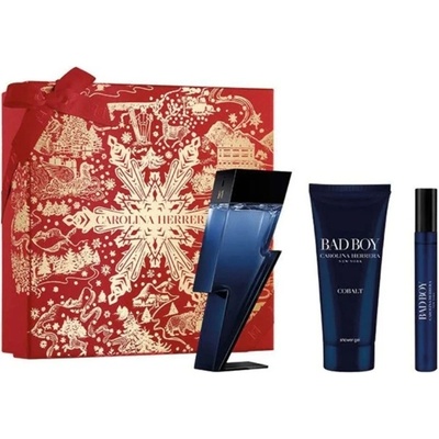 Carolina Herrera Bad Boy Cobalt Комплект (EDP 100ml + SG 100ml + EDP 10ml) за Мъже