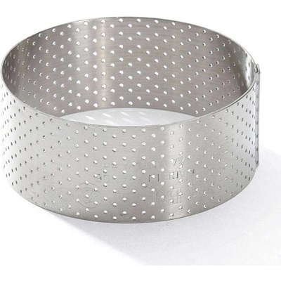 de Buyer 3098.00 Pečící rám kruhový perforovaný děrovaný průměr 8,5 cm výška 3,5 cm rovná hrana