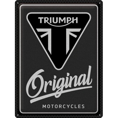 Plechová ceduľa Triumph - Original Motorcycles, 30 × 40 cm