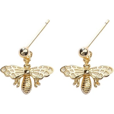 Silenti Jewelry Сребърни обеци "Златни Пчели