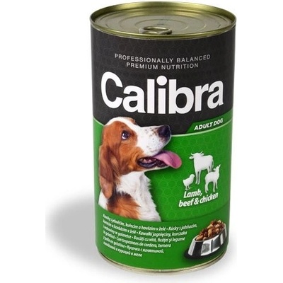 Calibra Dog Adult Lamb Beef Chicken in jelly 1240 g
