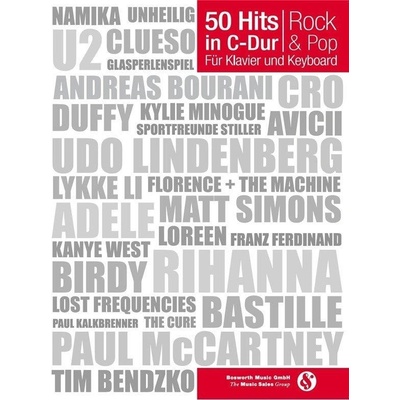 50 Hits in C-Dur: Rock Pop noty na sólo klavír keyboard – Hledejceny.cz