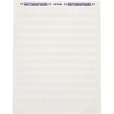 Brady LAT-19-361-1 / 029744, LaserTab laserové tlačiteľné štítky, 25.40 mm x 80.44 mm