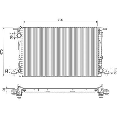 Chladič vody pro motor VALEO 701293