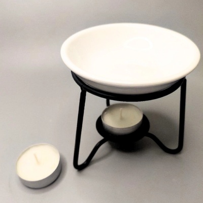 Simple Design aroma lampa čierny kov biela