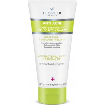 FlosLek Pharma Anti Acne antibakteriální čistící gel bez parabenů 200 ml