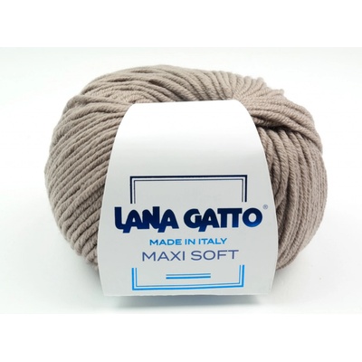 Lana Gatto pletací příze vlna merino MAXI SOFT světle hnědá