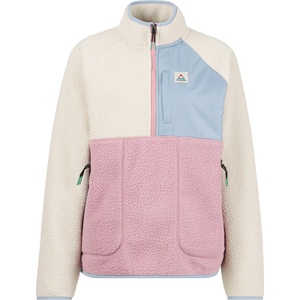 Passenger Дамски поларен пуловер Passenger Women's Home 2.0 1/2 Zip Recycled Sherpa Fleece Fleece jacket - Oatmeal / Pink Haze - размер XL (105-6082-0215)