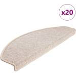 vidaXL Изтривалки за стълби, 20 бр. , 65x24x4 см, бежови, полукръгли, големи (3365795)