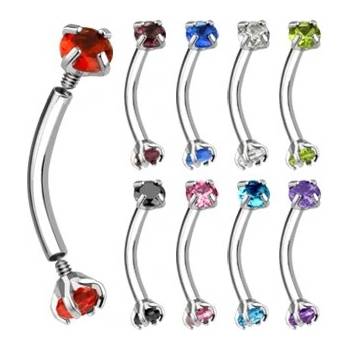 Šperky4U piercing do obočí s vnitřním závitem OB01005-P
