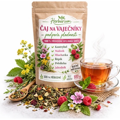 Herbárium čaj na vaječníky podpora plodnosti u ženy 100 g