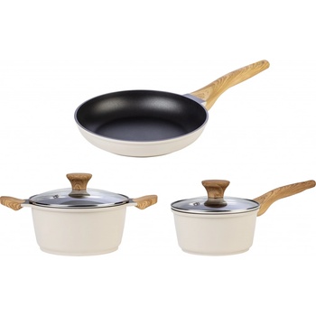 ERNESTO Sada pánve a hrnců z hliníkové litiny 3dílná šedohnědá