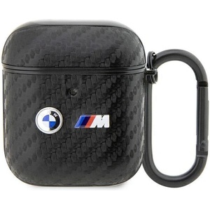BMW Кейс BMW BMA2WMPUCA2 за AirPods 1/2, черен / черен, Carbon Double Meta (3666339123826)