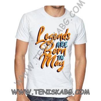 Image 1 of Fruit of the Loom Тениска - Legends are born in May