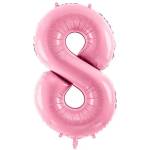 Party Deco Фолиев Балон Цифра, Розово, 86cm - 8 (FB1P-8-081)
