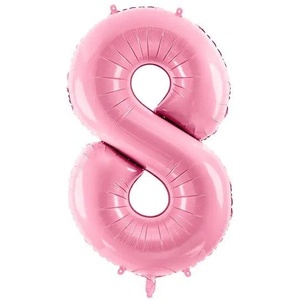 Party Deco Фолиев Балон Цифра, Розово, 86cm - 8 (FB1P-8-081)