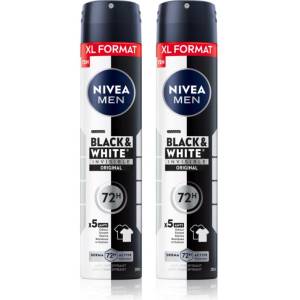 Nivea MEN Black & White Invisible Original антиперспирант-спрей изгодна опаковка