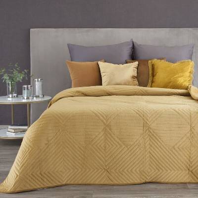 Takoy PREMIUM Přehoz na postel SIMONA z měkkého a matného sametu prošívaný do vzoru rybí kosti-HF-380257 220 x 240 cm