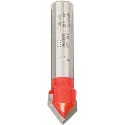BOSCH Frézy na drážky tvaru V 8 mm, D 12,7 mm, L 10 mm, G 44,5 mm, 90 °