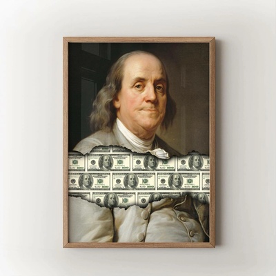 Franklin Velikost: 30x40 cm, Rám: Přírodní
