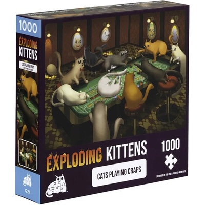 Exploding Kittens Пъзел Exploding Kittens от 1000 части - Котешки игри с карти (PCRAPS-1K-6)