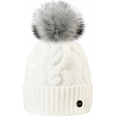 Fashionweek dámská čepice s bambulí Wool Alice bílá