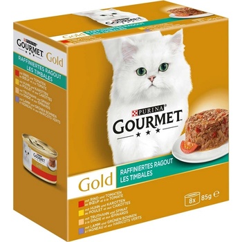 Gourmet Gold Rafinované ragú kombinované balení 8 x 85 g