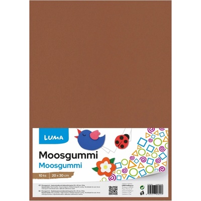 Moosgummi Luma A4, hnědá, 10ks